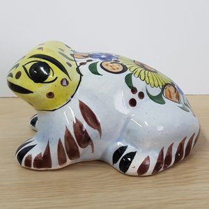 Mexican Hand Painted Pottery Frog